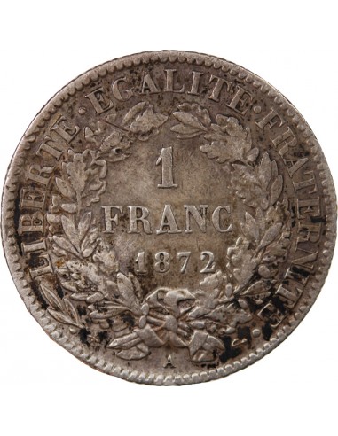 CERES ﻿- 1 FRANC ARGENT 1872 A PARIS