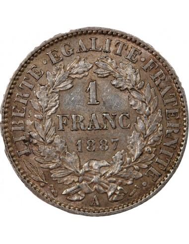 CERES ﻿- 1 FRANC ARGENT 1887 A PARIS