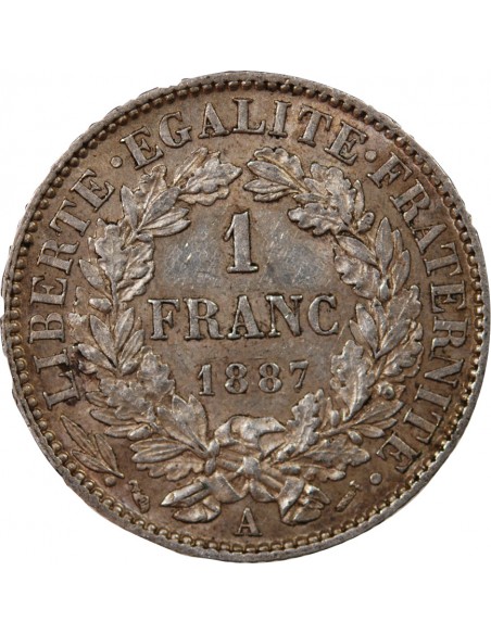 CERES ﻿- 1 FRANC ARGENT 1887 A PARIS