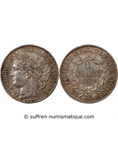 CERES ﻿- 1 FRANC ARGENT 1887 A PARIS