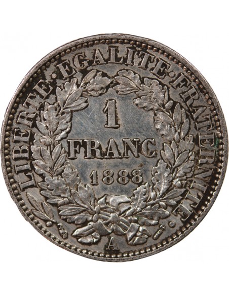 CERES ﻿- 1 FRANC ARGENT 1888 A PARIS