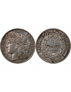CERES ﻿- 1 FRANC ARGENT 1888 A PARIS 2