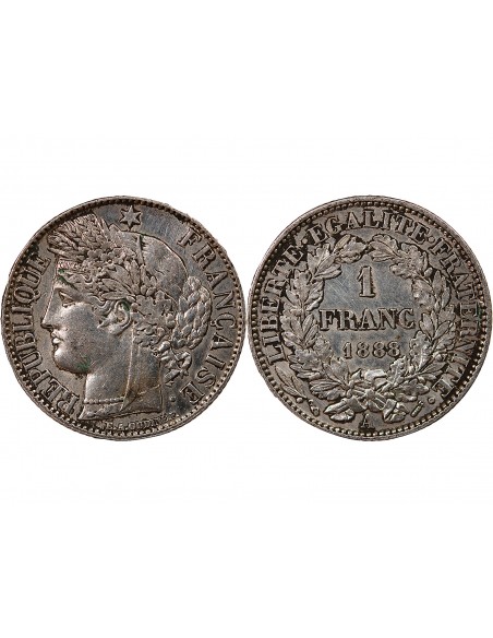 CERES ﻿- 1 FRANC ARGENT 1888 A PARIS