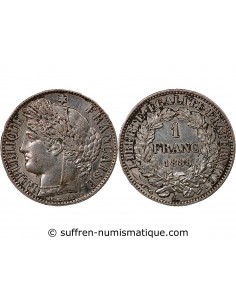 CERES ﻿- 1 FRANC ARGENT 1888 A PARIS