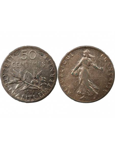 SEMEUSE - 50 CENTIMES ARGENT 1911