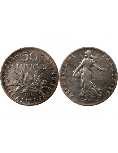 SEMEUSE - 50 CENTIMES ARGENT 1911