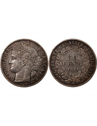 CERES ﻿- 50 CENTIMES ARGENT 1881 A PARIS