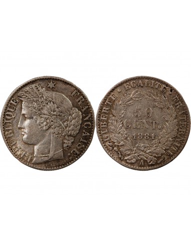 CERES ﻿- 50 CENTIMES ARGENT 1881 A PARIS