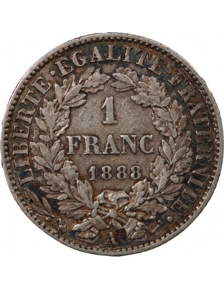 CERES ﻿- 1 FRANC ARGENT 1888 A PARIS