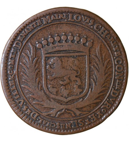 MAIRE DE NANTES - LOUIS CHARETTE, SIEUR DE LA GASCHERIE JETON CUIVRE 1675