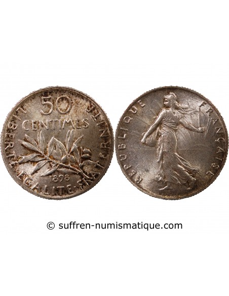 SEMEUSE - 50 CENTIMES ARGENT 1898