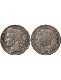 CERES ﻿- 1 FRANC ARGENT 1881 A PARIS 2