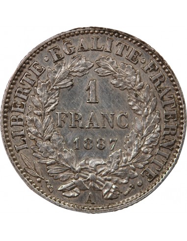CERES ﻿- 1 FRANC ARGENT 1887 A PARIS