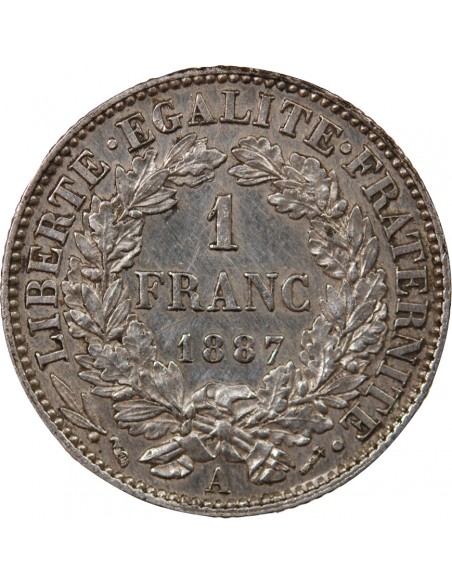 CERES ﻿- 1 FRANC ARGENT 1887 A PARIS