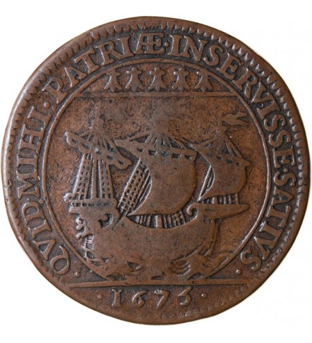 MAIRE DE NANTES - LOUIS CHARETTE, SIEUR DE LA GASCHERIE JETON CUIVRE 1675