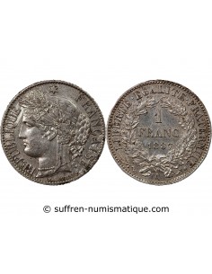 CERES ﻿- 1 FRANC ARGENT 1887 A PARIS