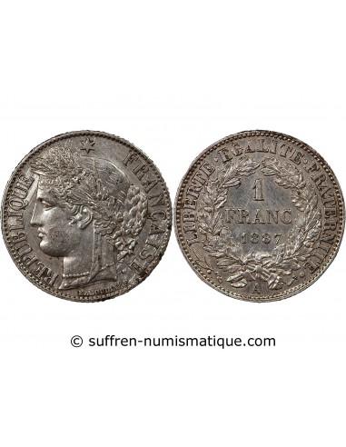 CERES ﻿- 1 FRANC ARGENT 1887 A PARIS