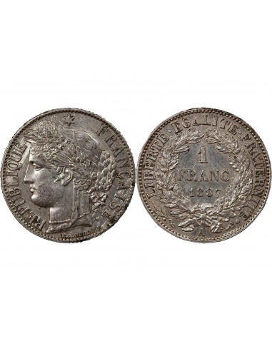 CERES ﻿- 1 FRANC ARGENT 1887 A PARIS