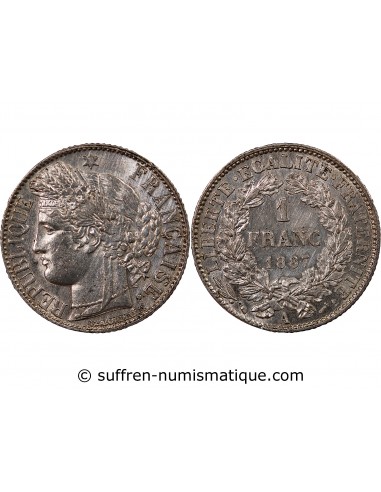 CERES ﻿- 1 FRANC ARGENT 1887 A PARIS