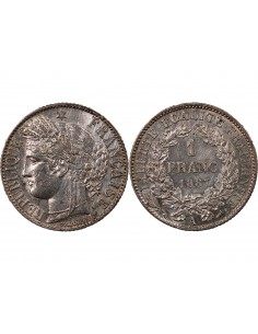 CERES ﻿- 1 FRANC ARGENT 1887 A PARIS 2