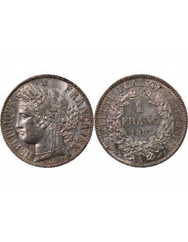 CERES ﻿- 1 FRANC ARGENT 1887 A PARIS