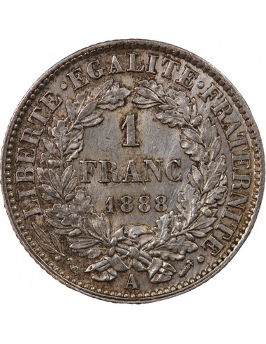 CERES ﻿- 1 FRANC ARGENT 1888 A PARIS