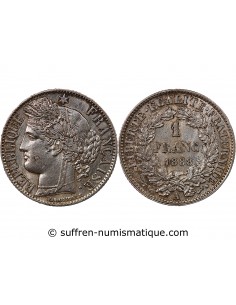 CERES ﻿- 1 FRANC ARGENT 1888 A PARIS