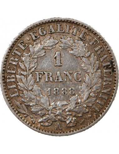 CERES ﻿- 1 FRANC ARGENT 1888 A PARIS
