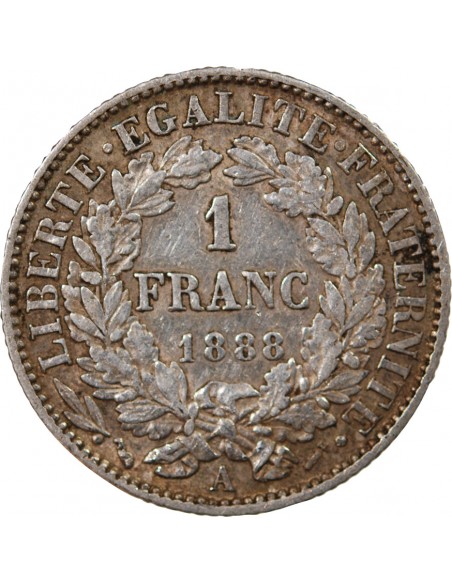 CERES ﻿- 1 FRANC ARGENT 1888 A PARIS