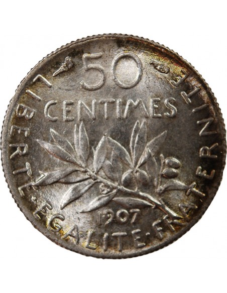 SEMEUSE - 50 CENTIMES ARGENT 1907