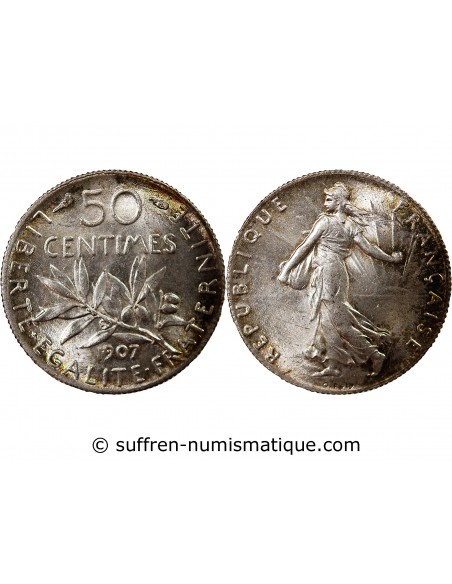 SEMEUSE - 50 CENTIMES ARGENT 1907