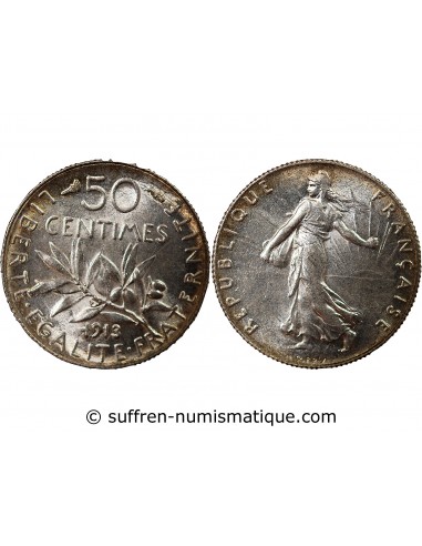 SEMEUSE - 50 CENTIMES ARGENT 1913