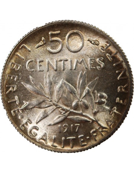 SEMEUSE - 50 CENTIMES ARGENT 1917