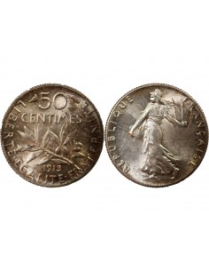 SEMEUSE - 50 CENTIMES ARGENT 1913 2