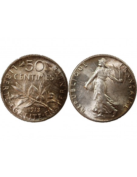 SEMEUSE - 50 CENTIMES ARGENT 1913