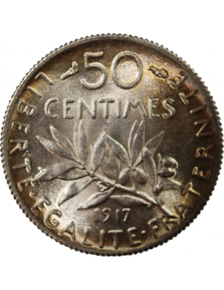 SEMEUSE - 50 CENTIMES ARGENT 1917
