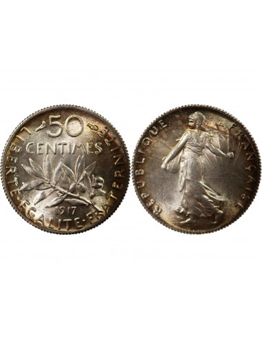 SEMEUSE - 50 CENTIMES ARGENT 1917