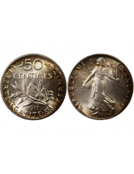 SEMEUSE - 50 CENTIMES ARGENT 1917
