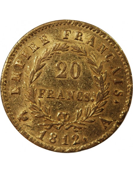 NAPOLEON Ier - 20 FRANCS OR 1812 A PARIS