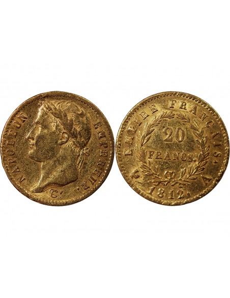 NAPOLEON Ier - 20 FRANCS OR 1812 A PARIS
