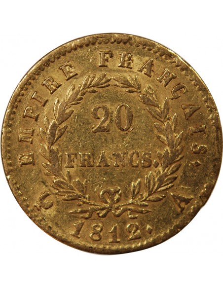 NAPOLEON Ier - 20 FRANCS OR 1812 A PARIS