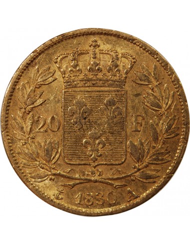CHARLES X - 20 FRANCS OR 1830 A PARIS "5 Feuilles"﻿