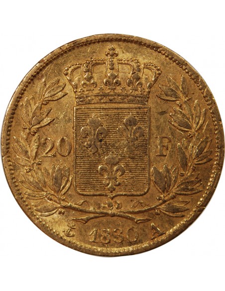 CHARLES X - 20 FRANCS OR 1830 A PARIS "5 Feuilles"﻿