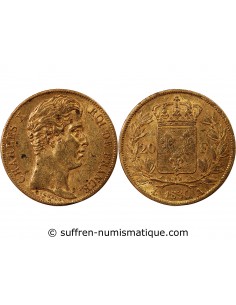CHARLES X - 20 FRANCS OR 1830 A PARIS "5 Feuilles"﻿
