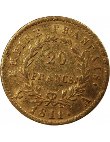 NAPOLEON Ier - 20 FRANCS OR 1811 A PARIS