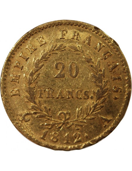 NAPOLEON Ier - 20 FRANCS OR 1812 A PARIS