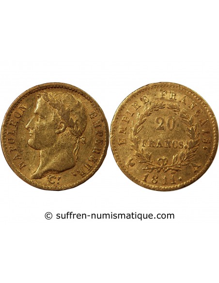 NAPOLEON Ier - 20 FRANCS OR 1811 A PARIS
