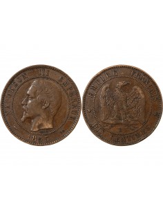 NAPOLEON III - 10 CENTIMES 1853 B ROUEN 2