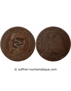 NAPOLEON III - 10 CENTIMES 1856 B ROUEN - CONTREMARQUE