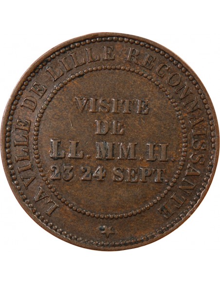 NAPOLEON III, VISITE IMPERIALE DE LILLE - MODULE DE 10 CENTIMES - 23 ET 24 SEPTEMBRE 1853